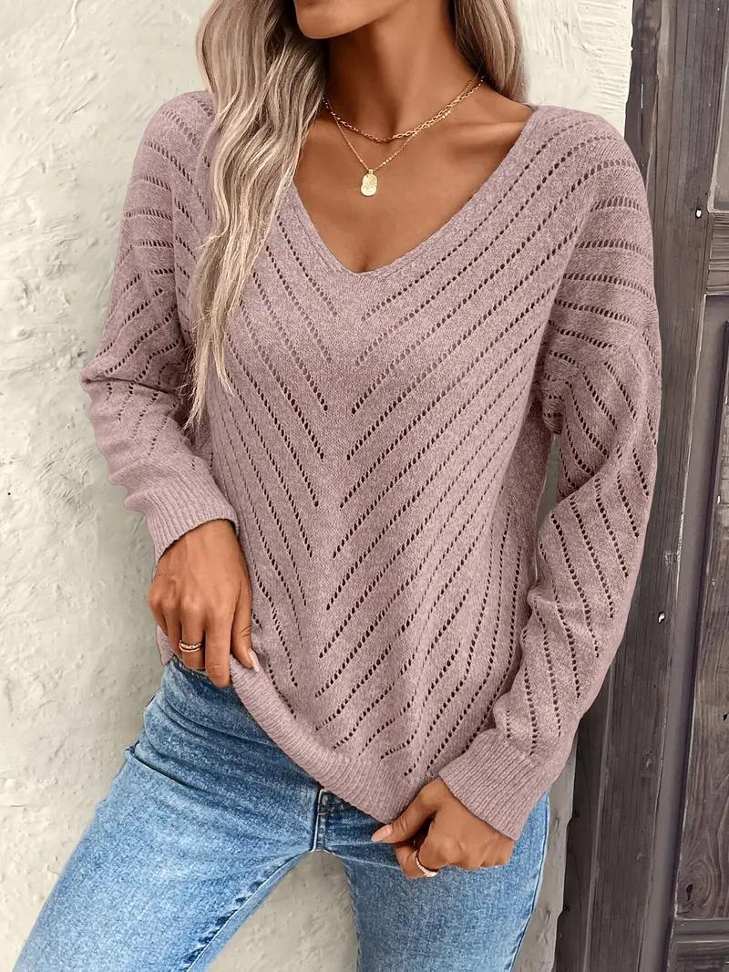 Women's V-Neck Knit Sweater