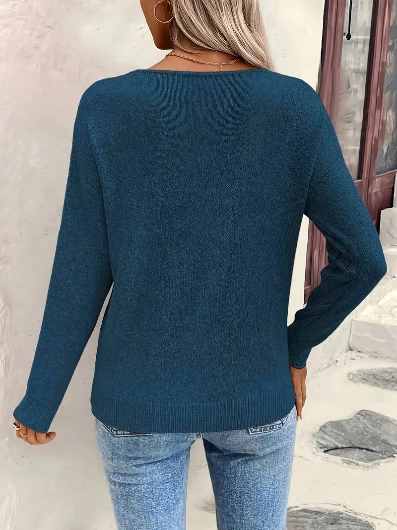 Women's V-Neck Knit Sweater