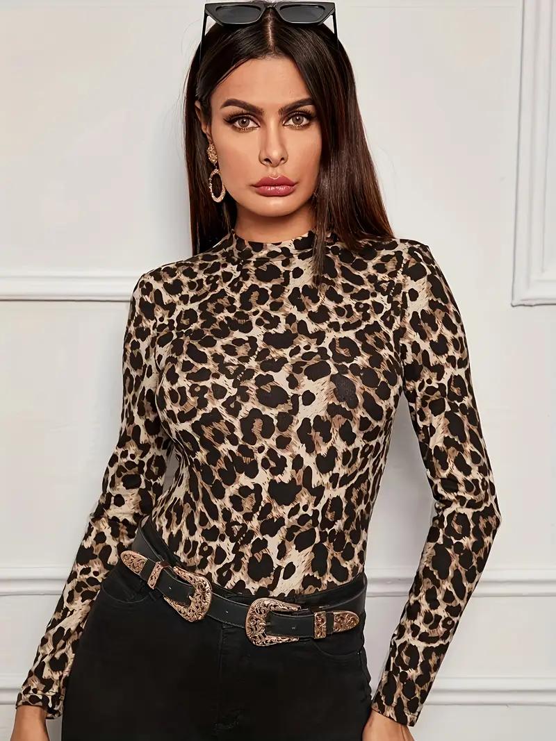 Leopard Print Turtleneck