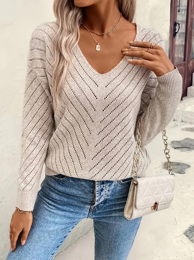 Women's V-Neck Knit Sweater