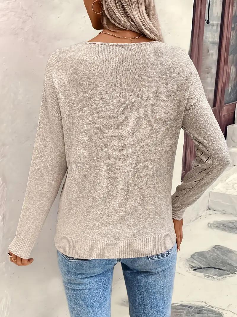 Women's V-Neck Knit Sweater