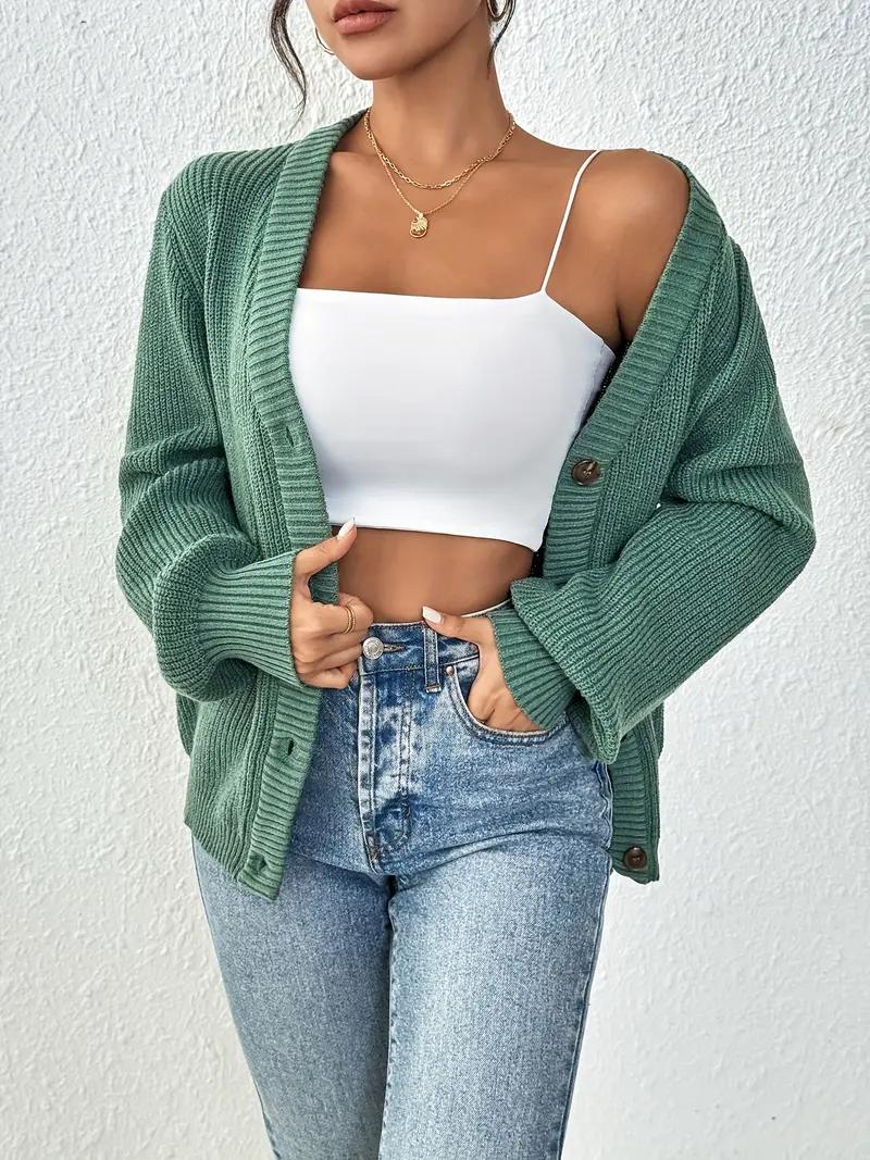 Elegant Buttoned Knit Cardigan