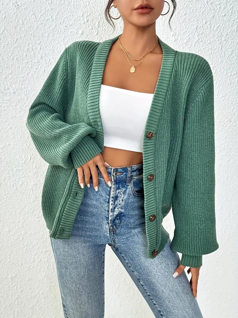 Elegant Buttoned Knit Cardigan