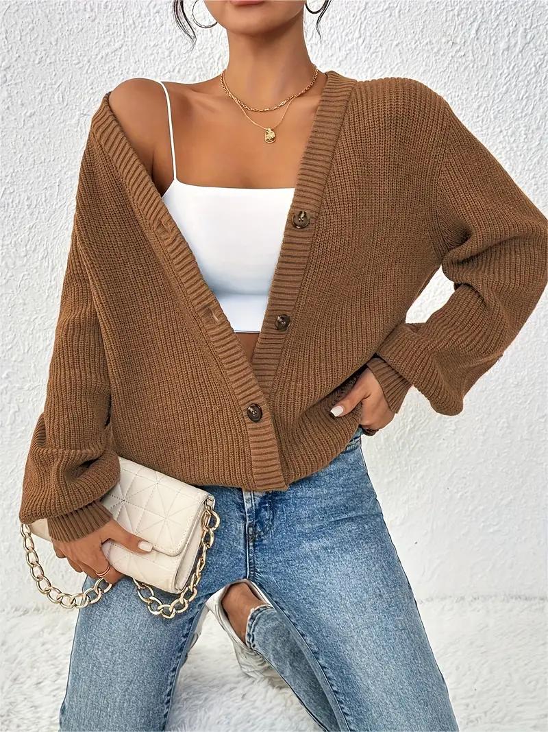 Elegant Buttoned Knit Cardigan