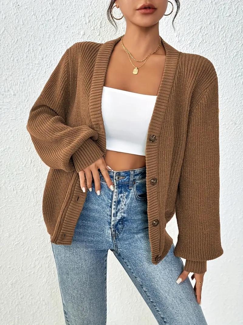 Elegant Buttoned Knit Cardigan