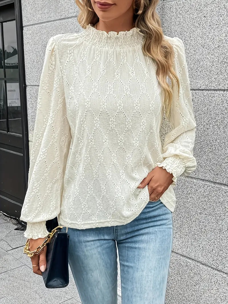 Elegant Mock Neck Blouse