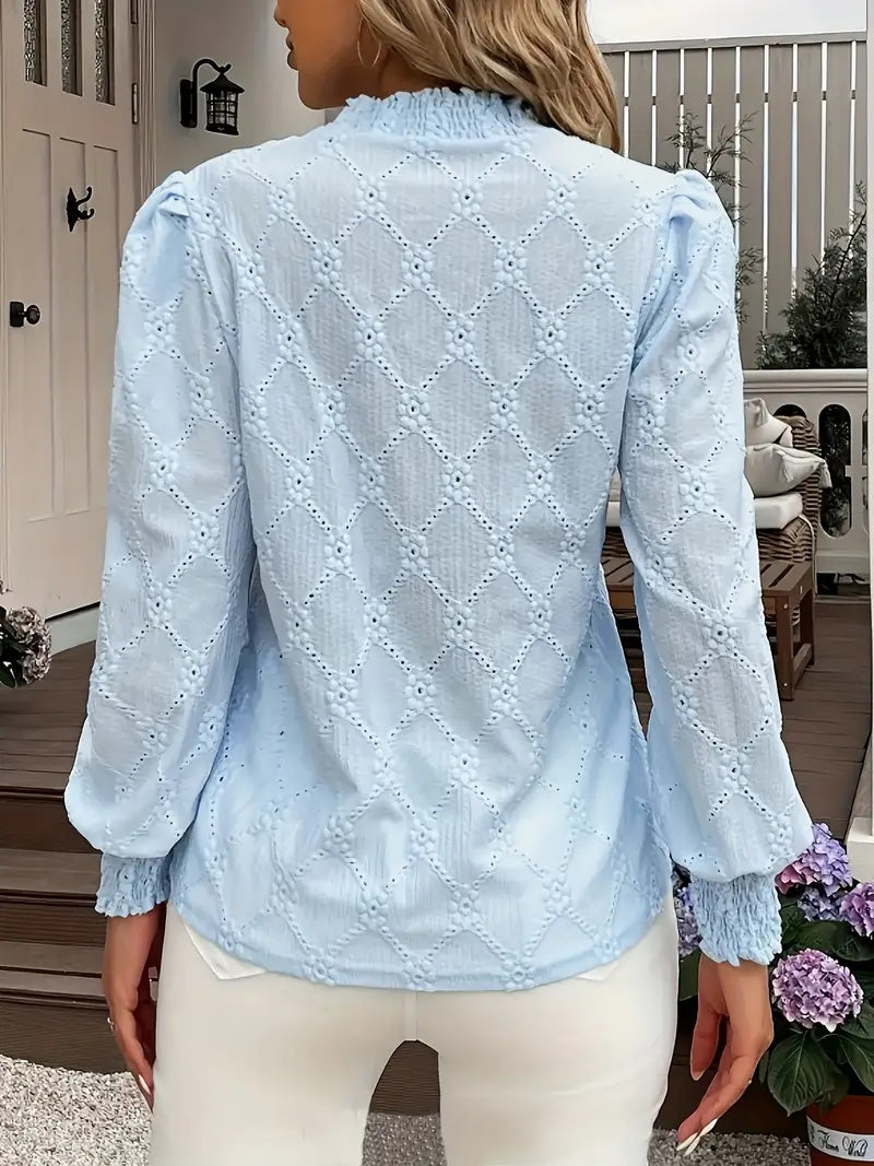 Elegant Mock Neck Blouse