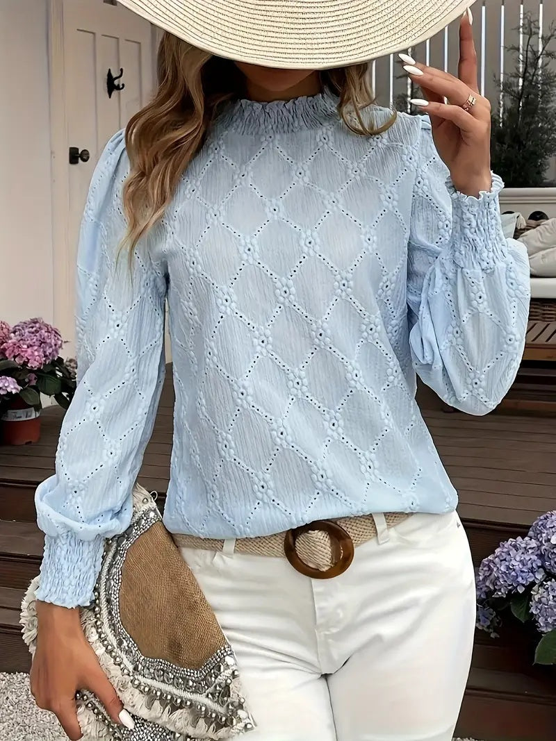 Elegant Mock Neck Blouse