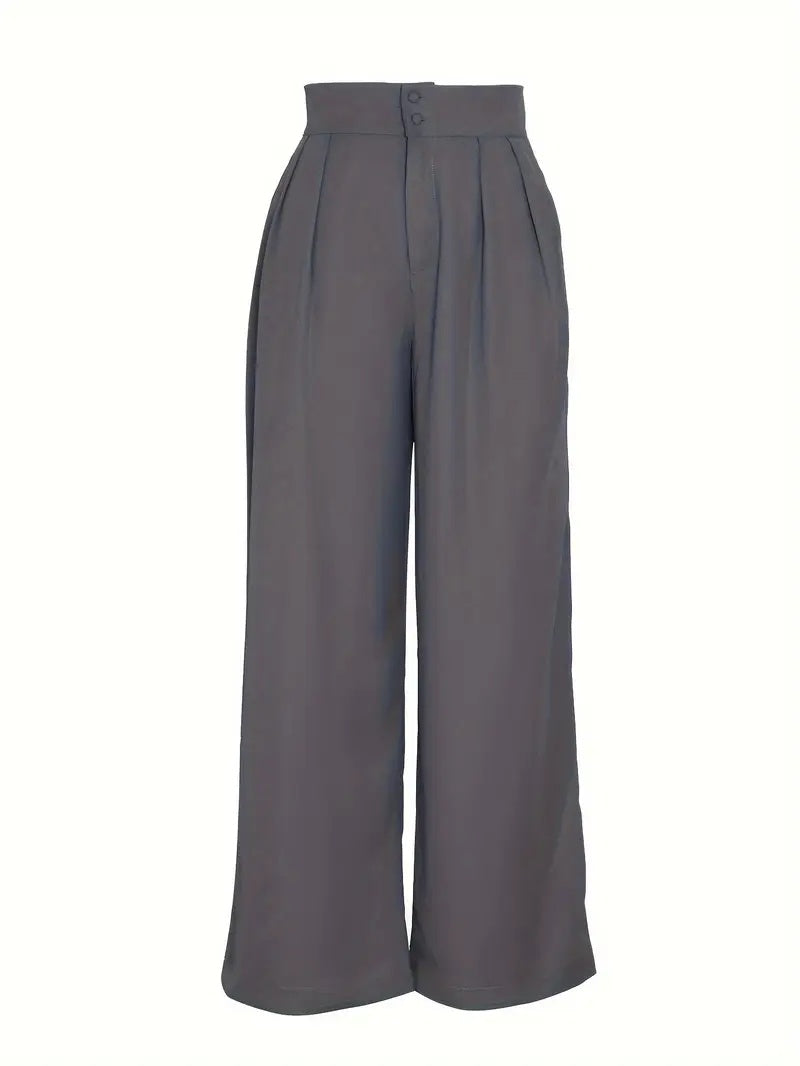 Chic Pleated Wide-Leg Pants