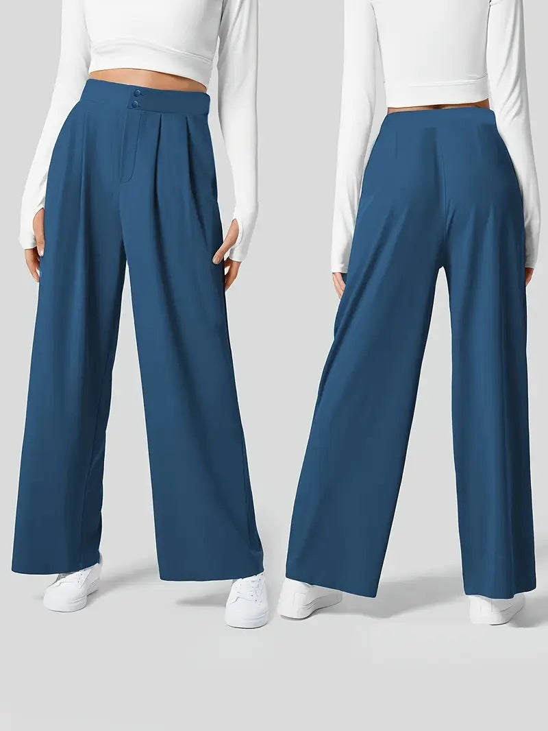 Chic Pleated Wide-Leg Pants