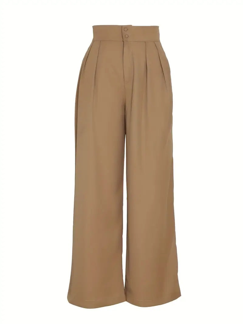 Chic Pleated Wide-Leg Pants