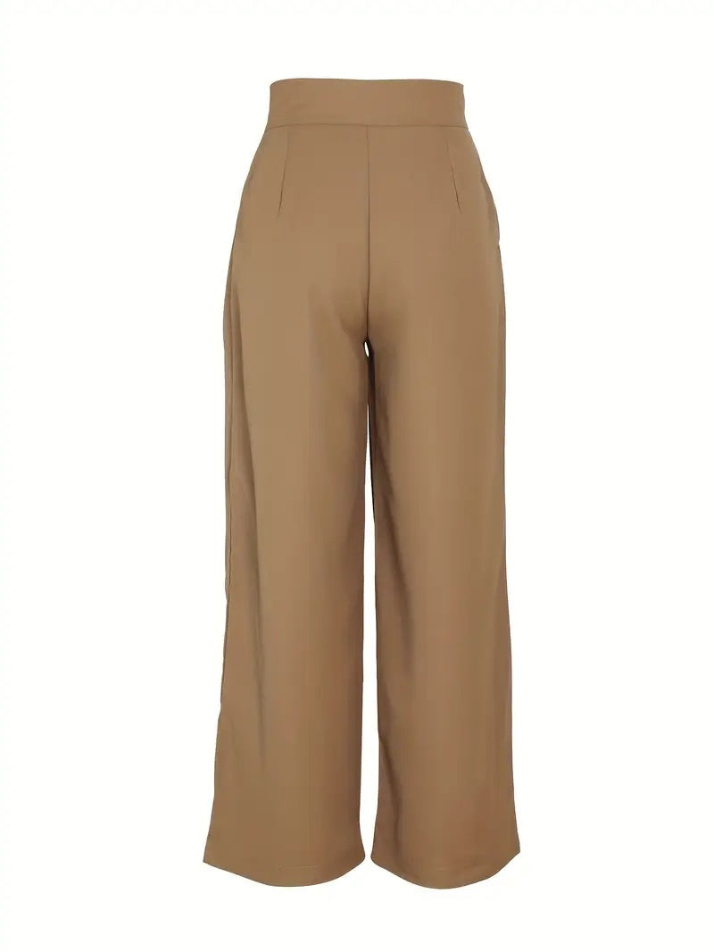 Chic Pleated Wide-Leg Pants