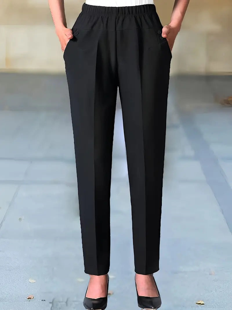 Elegant Tapered-Leg Pants