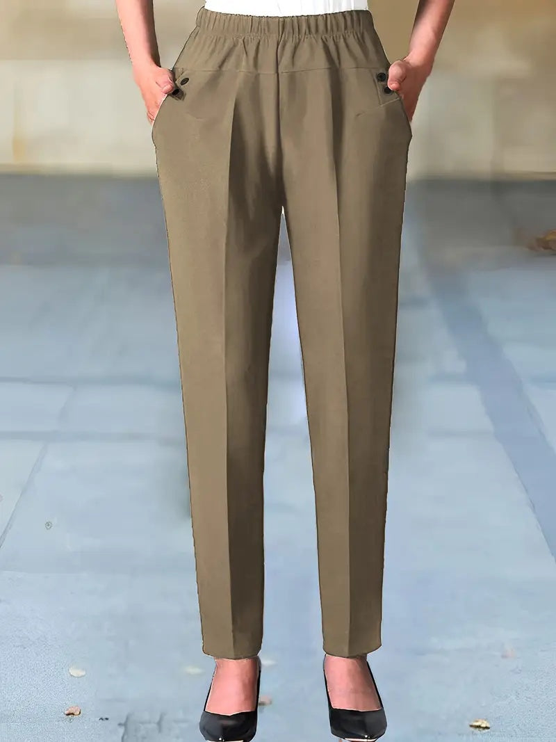 Elegant Tapered-Leg Pants