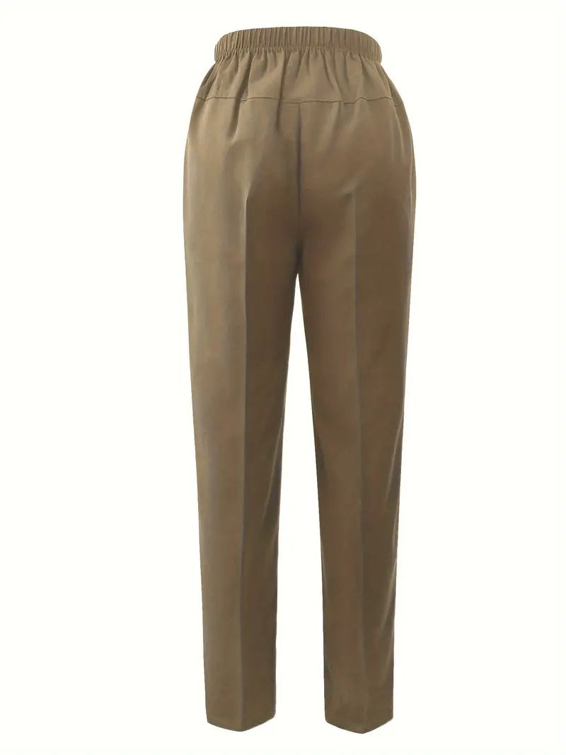 Elegant Tapered-Leg Pants