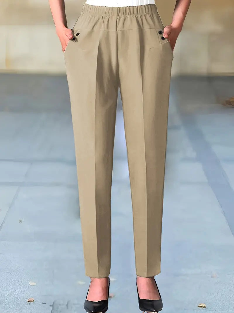 Elegant Tapered-Leg Pants