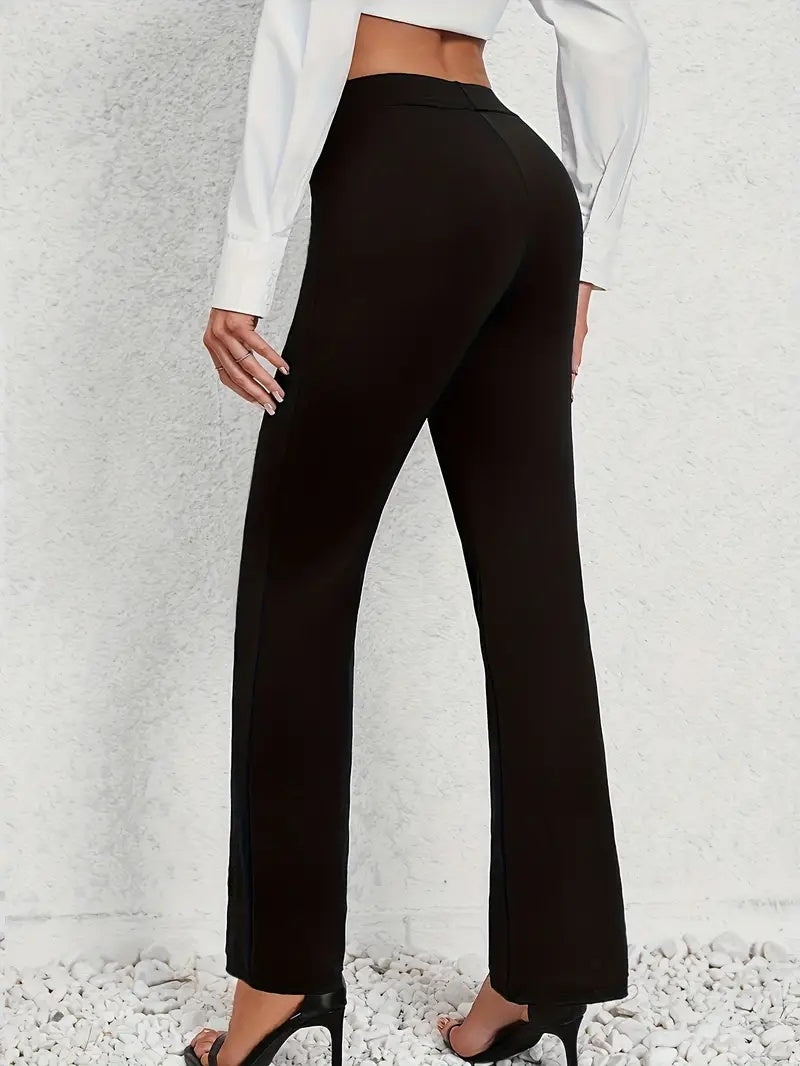 Stretch Straight-Leg Pants