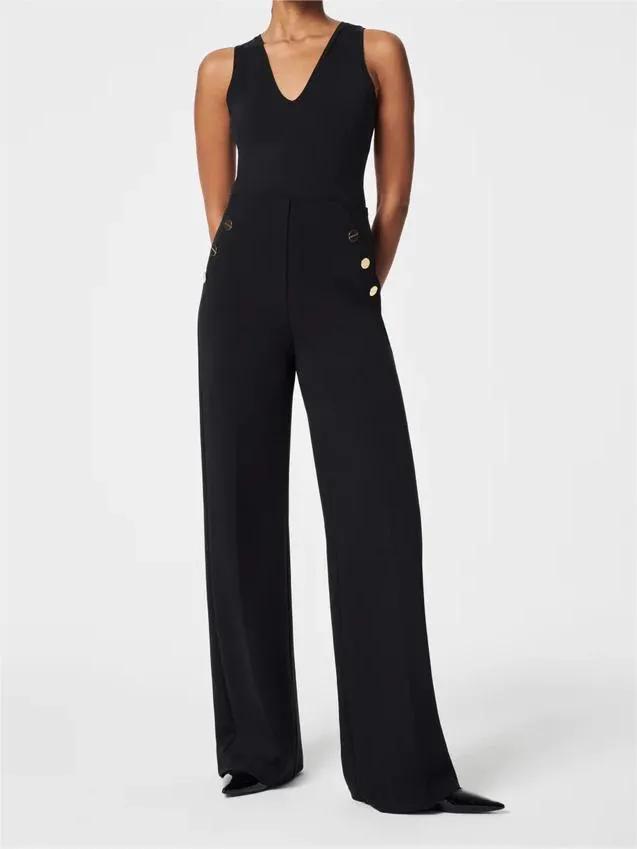 Wide-Leg Control Trousers