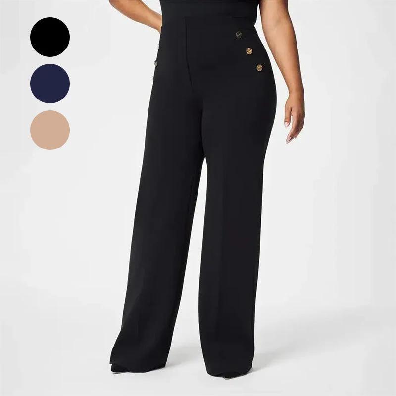 Wide-Leg Control Trousers