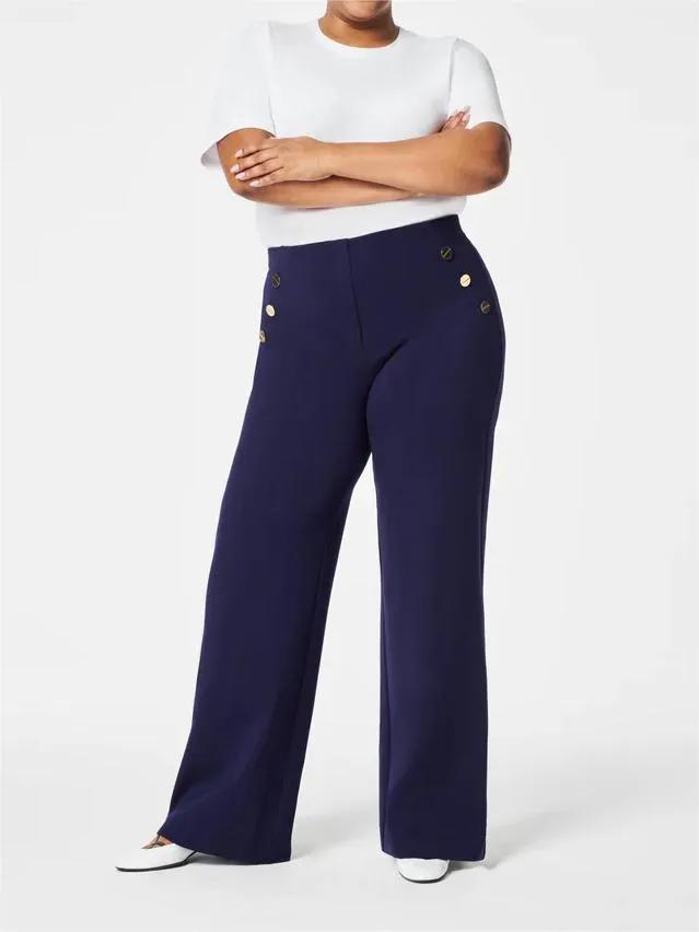 Wide-Leg Control Trousers