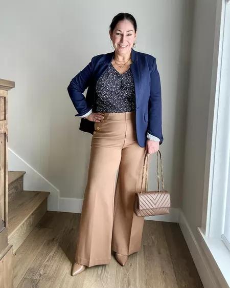 Wide-Leg Control Trousers