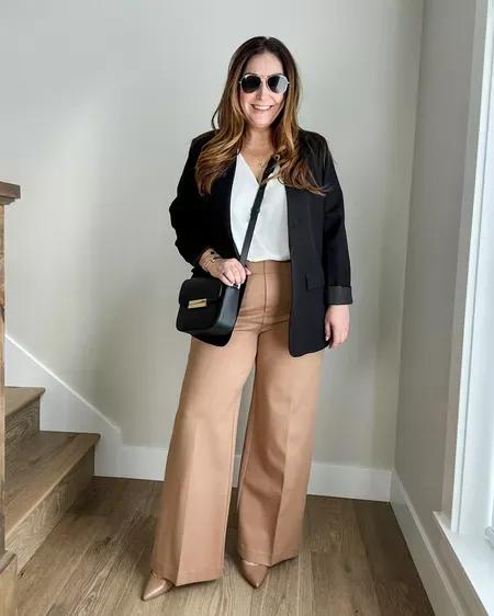 Wide-Leg Control Trousers