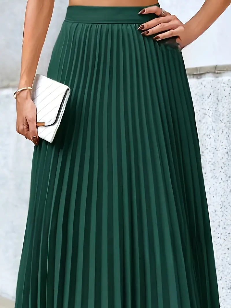 Elegant Draped Maxi Skirt