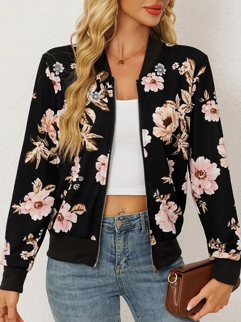 Floral Zip-Up Jacket