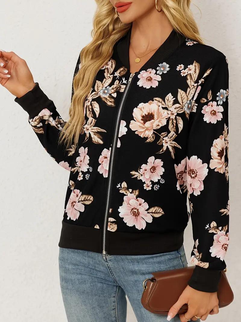 Floral Zip-Up Jacket