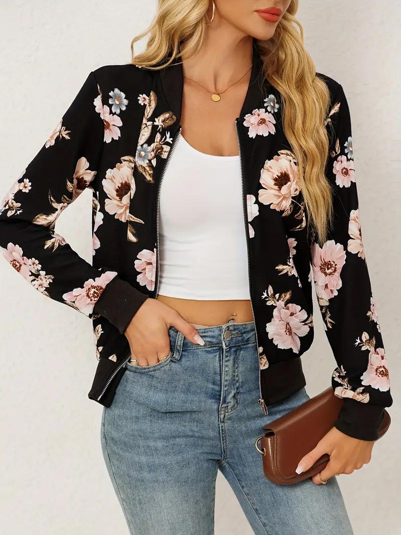 Floral Zip-Up Jacket