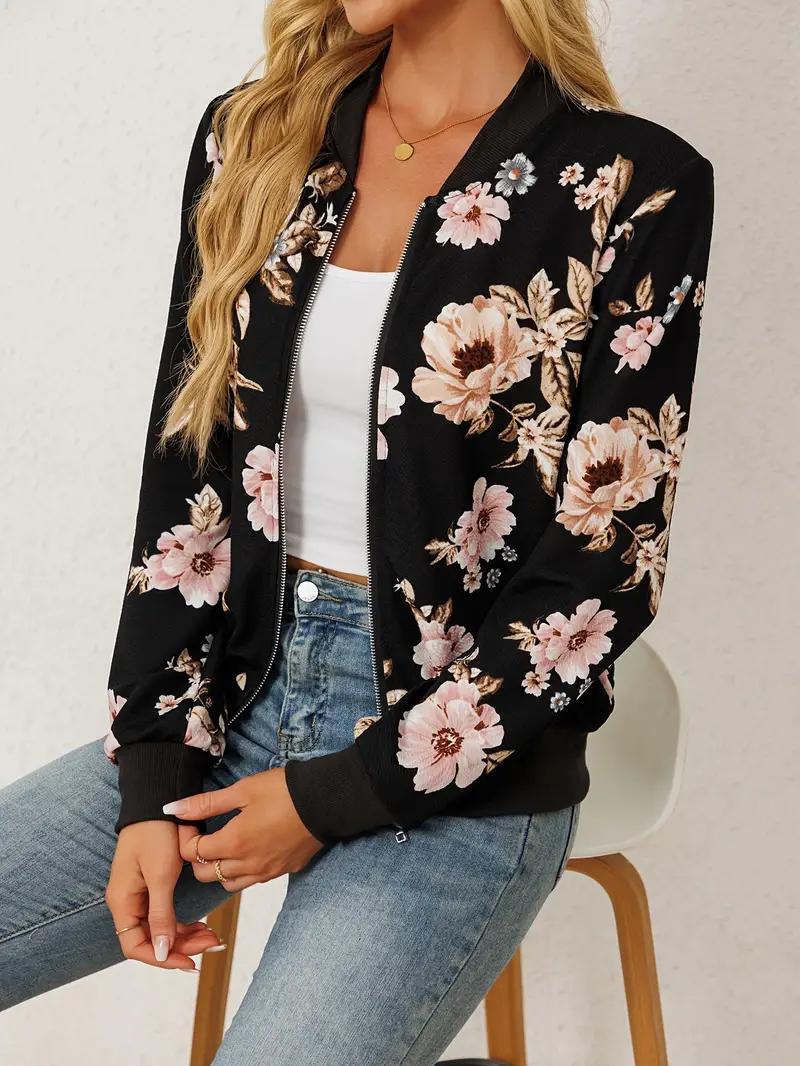 Floral Zip-Up Jacket