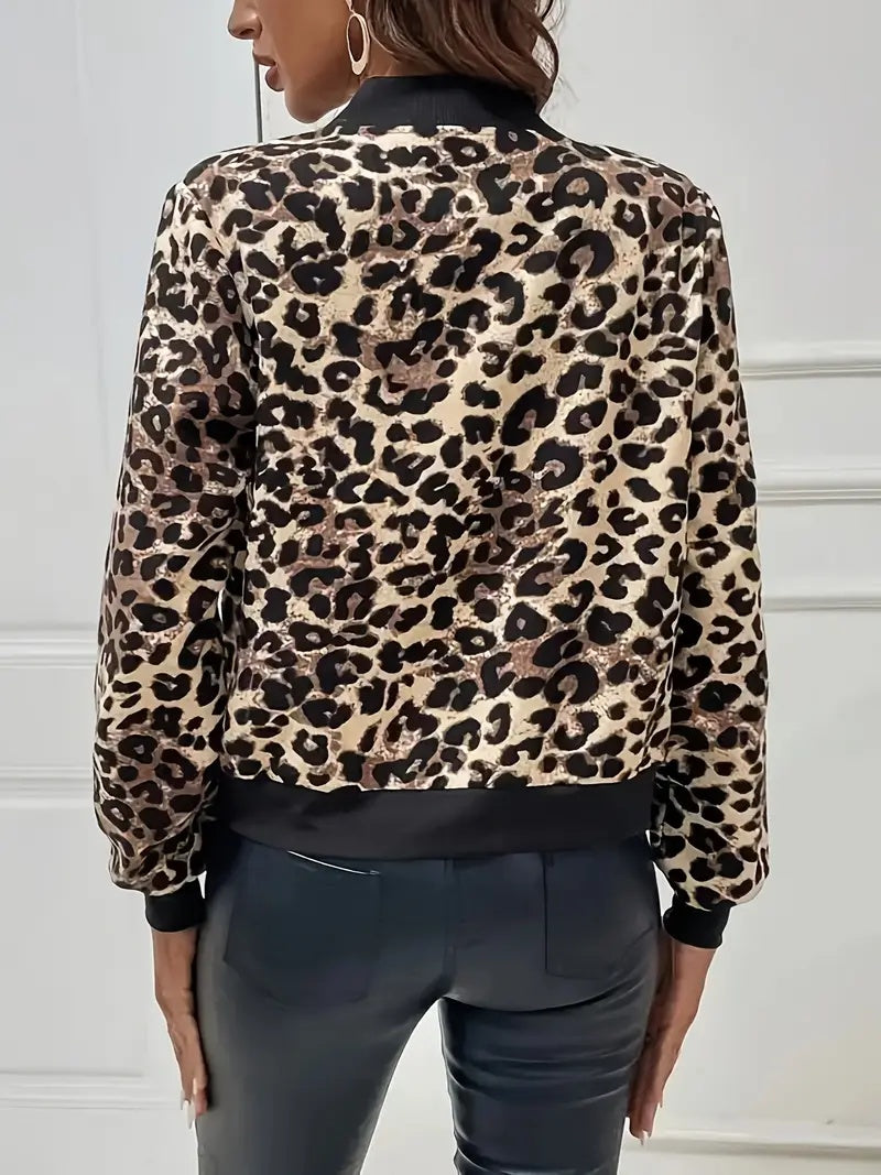 Chic Leopard Print Jacket